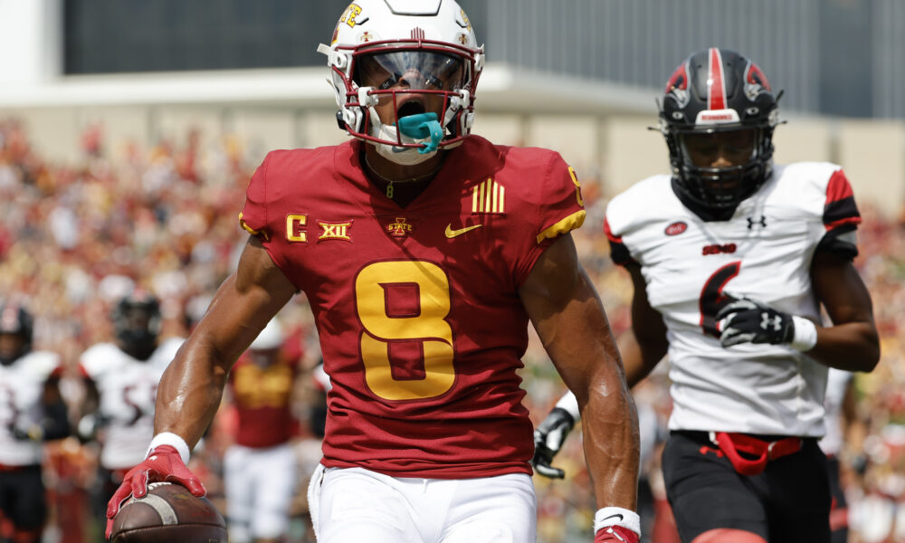 Xavier Hutchinson (WR, Iowa State), NFL Draft 2023 nflsupporter.se